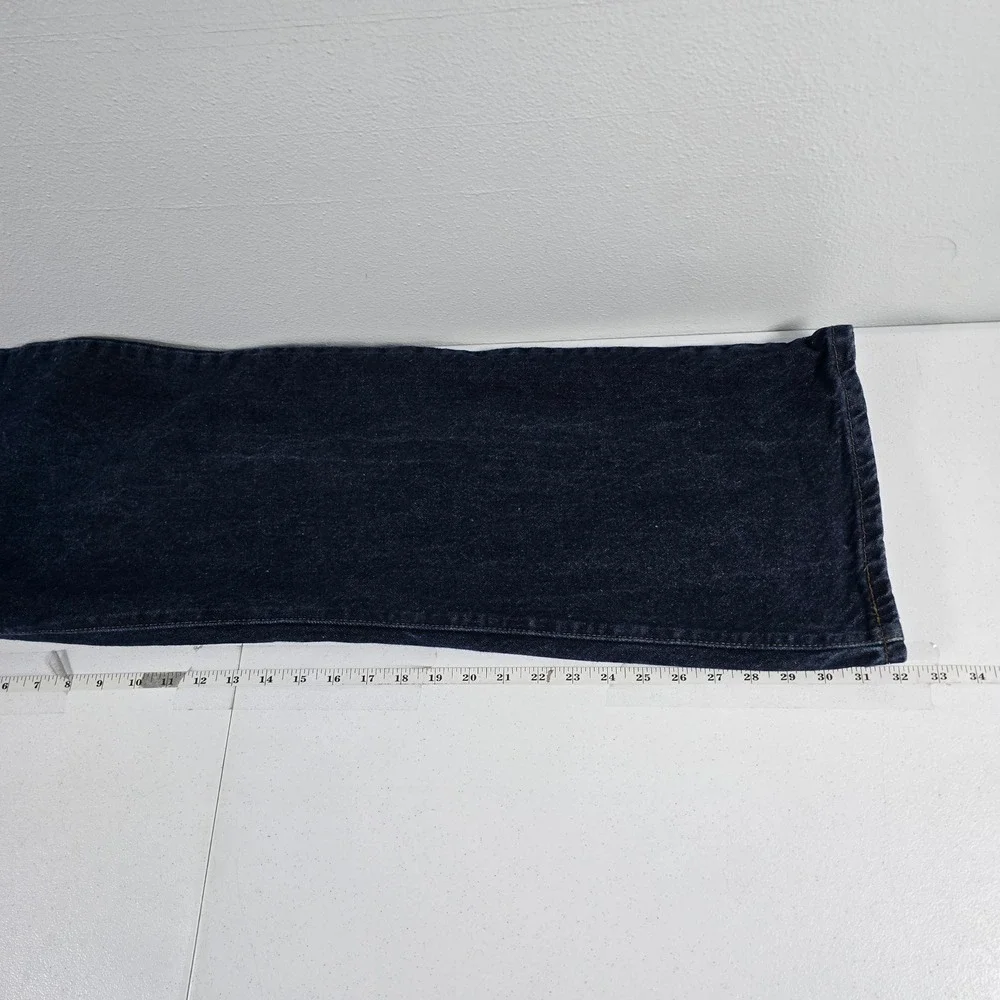 Levis 517 Mens Dark Wash Boot Cut Denim Jeans 44x32 Indigo Blue 100% Cotton